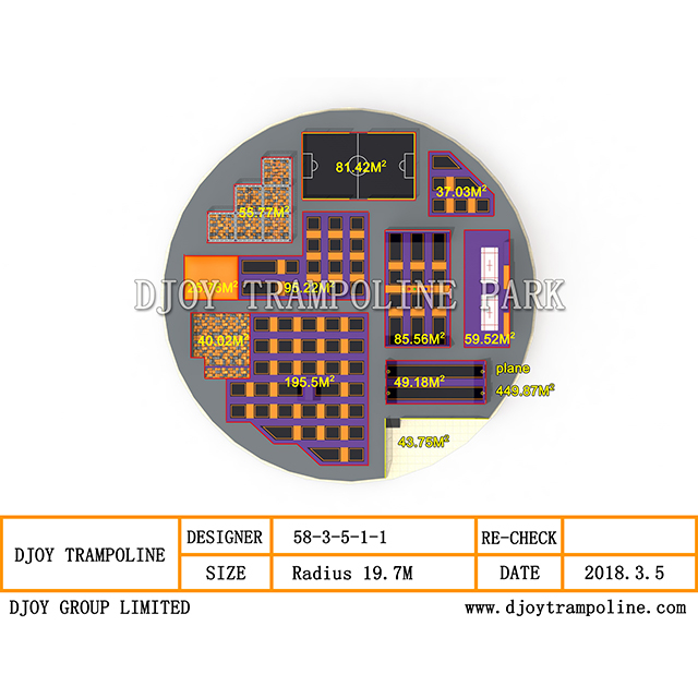 DJ-TP35 Hot Commercial Trampoline Park