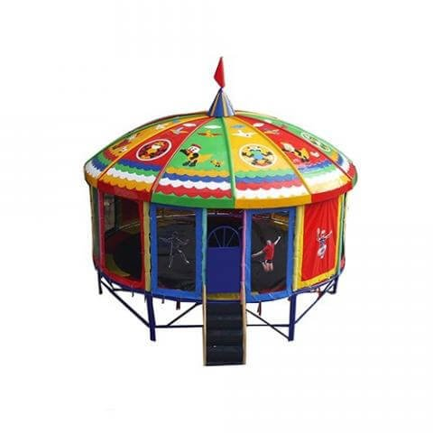 DJBTR04 Round trampoline with roof