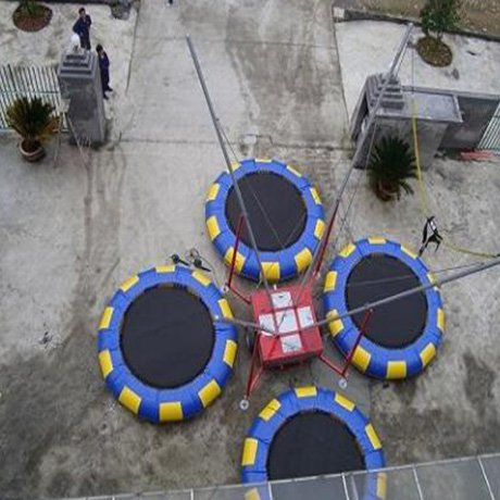 DJBTR37 4 Persons inflatable Trampoline Bungee with trailer