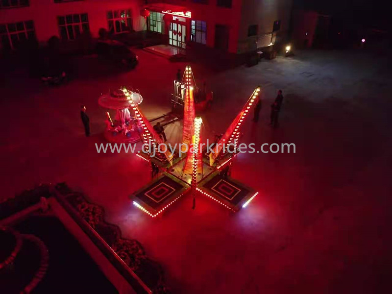 DJBTR41 Cheap mobile 4 persons bungee with colorful lights