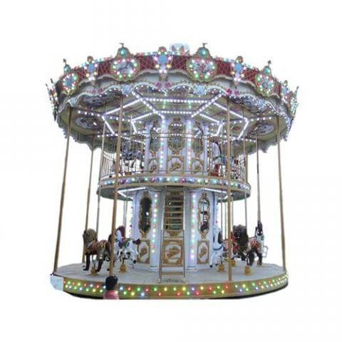  DJCR07 24seats double deck carousel